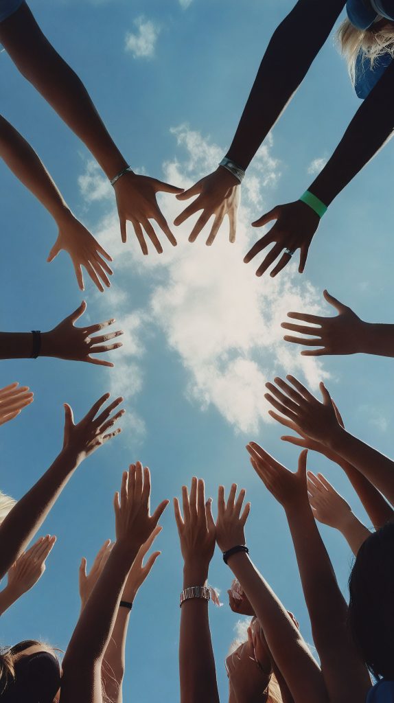 PlumeGlobal Mission image of hands together